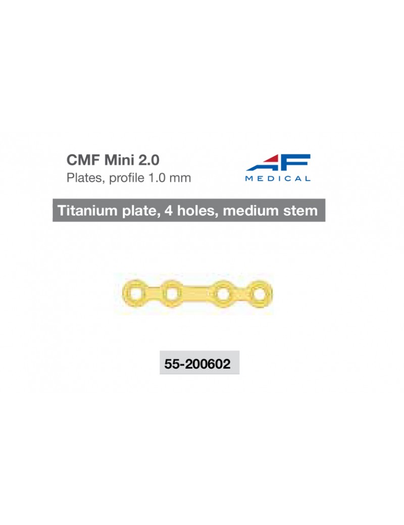 Mini titanium plate 4 holes
