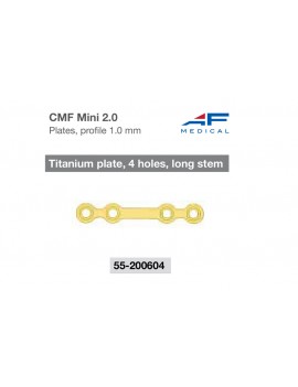 Mini titanium plate 4 holes with space