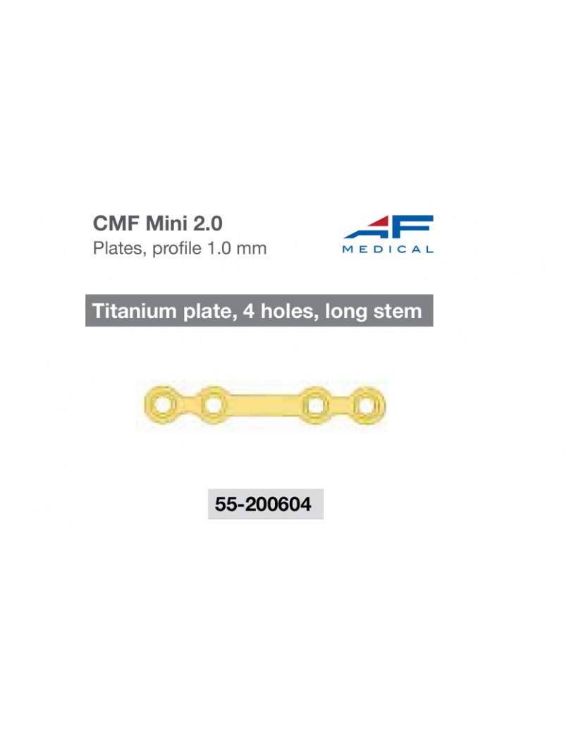 Mini titanium plate 4 holes with space