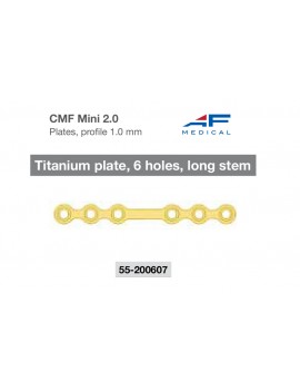 Mini titanium plate 6 holes with space