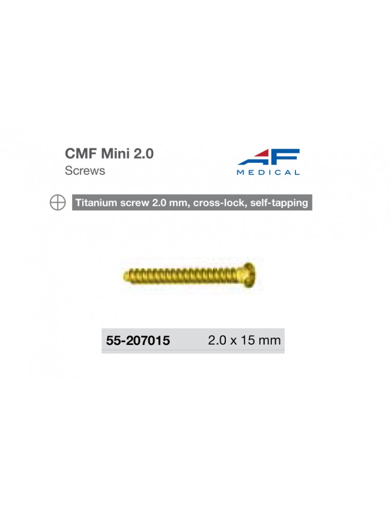 Titanium mini screw cross lock self tapping 15mm