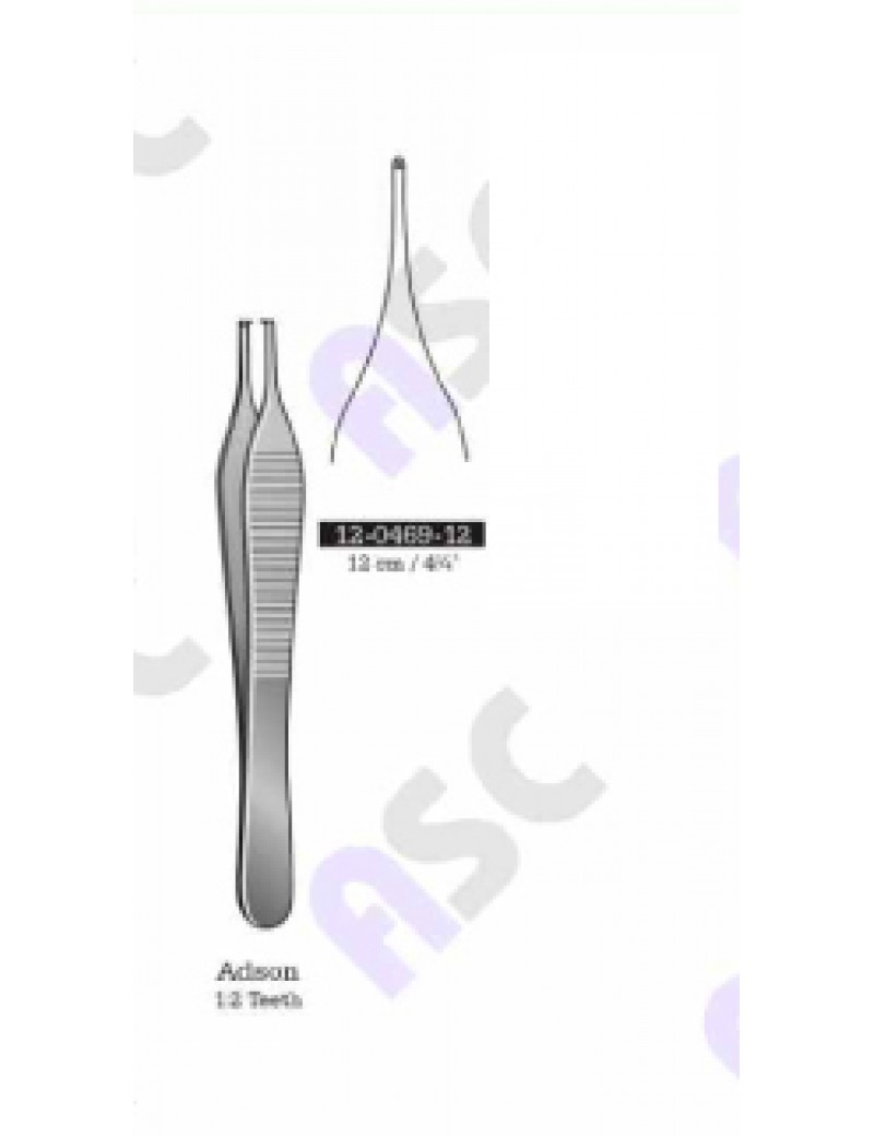 Adison toothed forceps 12cm