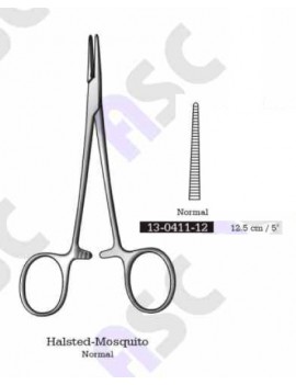 Mosquito forceps 12.5 cm straight