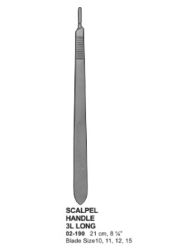 Wasons scalpel handle long 3L