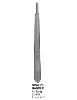 Wasons scalpel handle long 4L