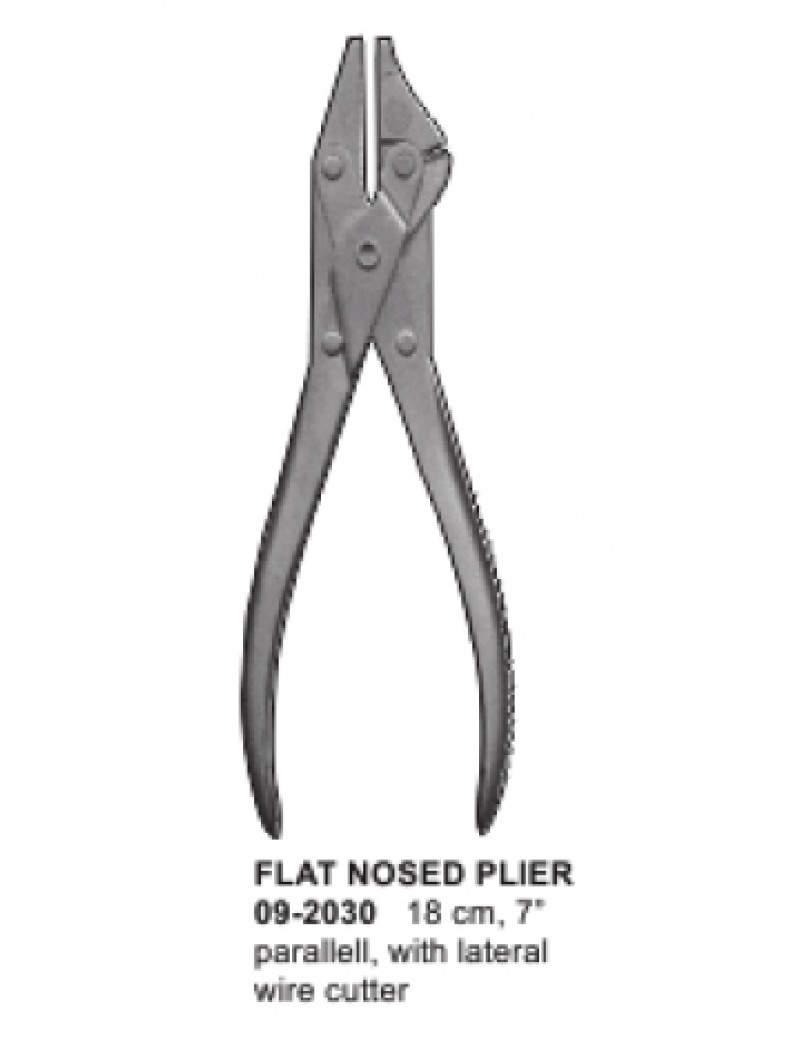 Wasons flat nosed plier with wire cutter 18cm