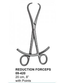 Wasons reduction forceps with points 20cm