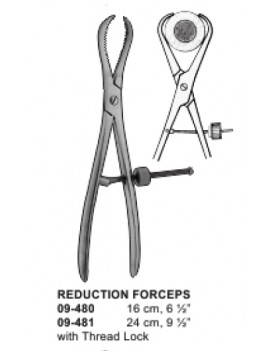 Wasons reduction forceps with thread lock 24cm