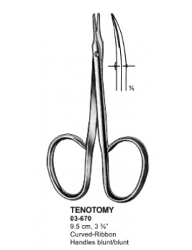 Wasons curved iris tenotomy scissor